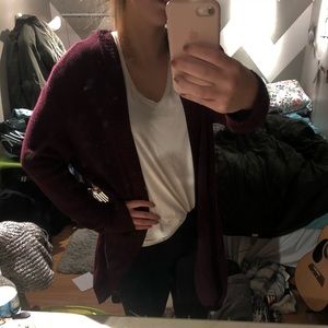 Maroon American eagle cardigan